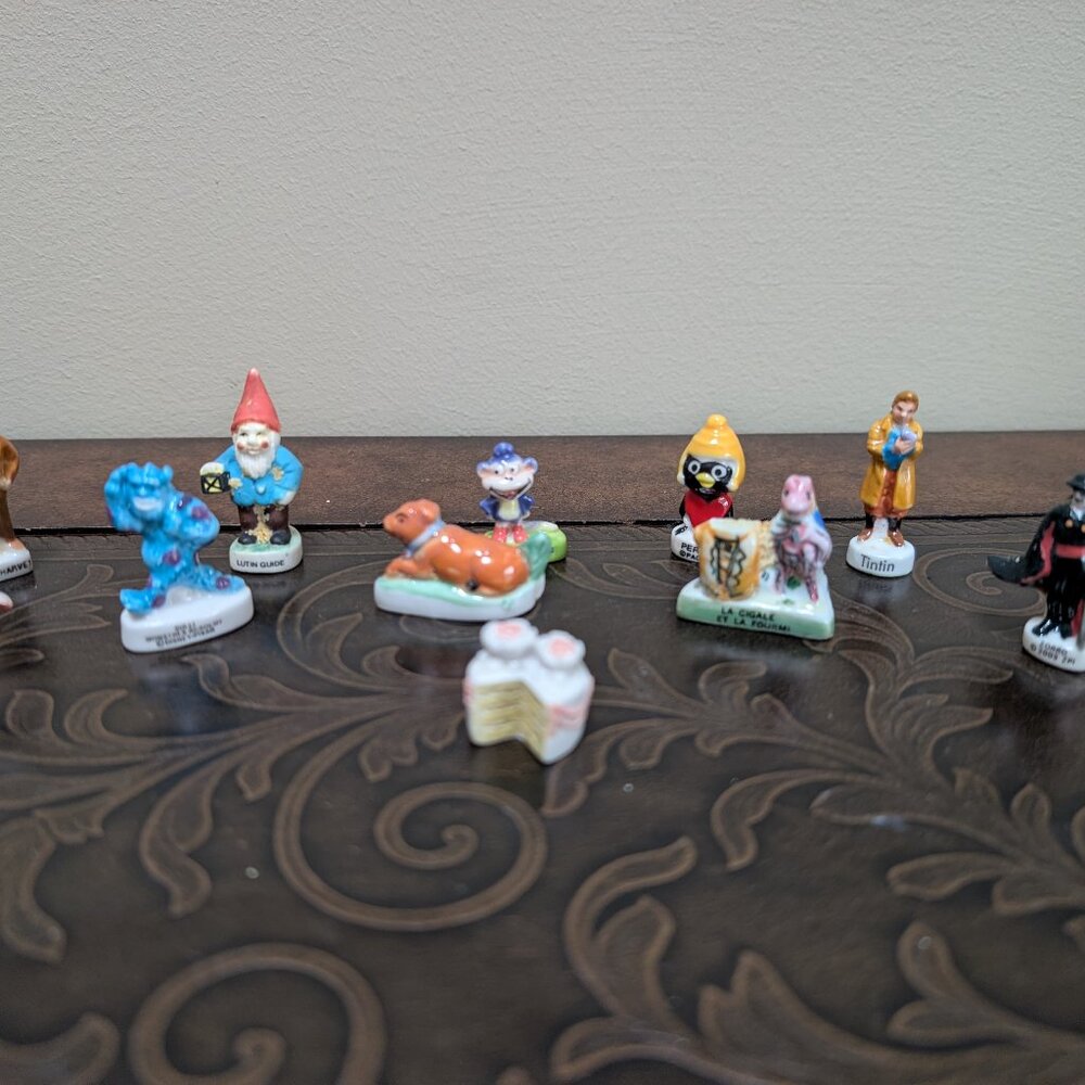 French ceramic feves for galette des rois (French king's cake)